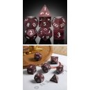 Wooden Dice Set (7) Purpleheart Wood