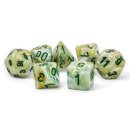 Chessex Marble Mega-hedral 7-Die Set - Green/dark green