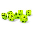 Chessex Vortex Mega-hedral 7-Die Set - Bright Green/black