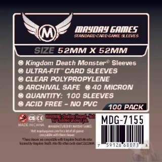 Card Sleeves - 52x52mm - Sleeve Kings - Kingdom Death Monster  - 100 Stück