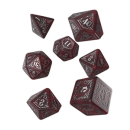 Bloodsucker Shimmering Dice Set: Red & Silver (7)