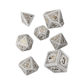 Bloodsucker Shimmering Dice Set: White & Gold (7)