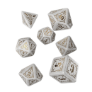 Bloodsucker Shimmering Dice Set: White & Gold (7)