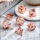 Metal & Enamel Dice Set (7) Sakura Copper & White