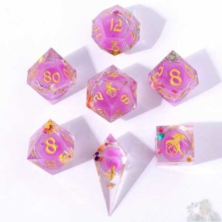 Sharp Edge Liquid Core RPG: Dice Set Arcane Bloosom (7)