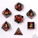 Captured Magic Sharp Edge Resin Dice Set: Mana Path Red (7)