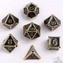 Gold with Black Enamel Bone Collector Solid Metal Dice...