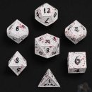 Behemoth Matt White w/Blood Spitters Solid Metal Dice Set...
