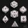 Behemoth Matt White w/Blood Spitters Solid Metal Dice Set (7)