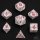 Barbarian Solid Metal Polyhedral Dice Set: Matt White w/Blood Spitters (7)