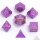 Wizard Solid Metal Polyhedral Dice Set: Purple w/Gold (7)