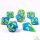 8 Piece RPG Dice Set: Verdent Stream