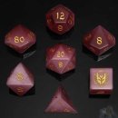 Dragons Hoard Gemstone Polyhedral Dice Set: Pink Black Eye