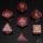 Dragons Hoard Gemstone Polyhedral Dice Set: Pink Black Eye
