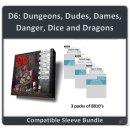 D6 Dungeon Dudes Dames Danger Dice and Dragons Sleeve Bundle