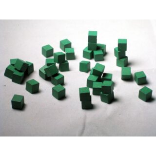 8mm Green Wooden Cube Tokens (100 Pack)