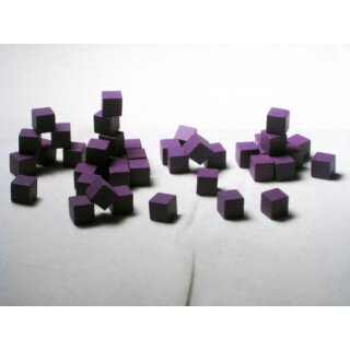 8mm Purple Wooden Cube Tokens (100 Pack)