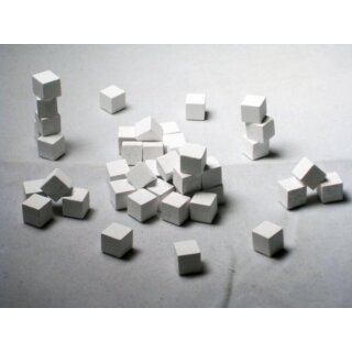 8mm White Wooden Cube Tokens (100 Pack)