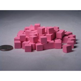 10mm Pink Wooden Cube Tokens (100 Pack)