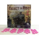 Pink Wooden Train Token Set (50 Pack)