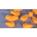 Wooden Carrot Veggie Token Set of 10