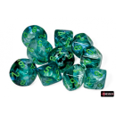 Chessex Borealis Kelp/light green Luminary Set of Ten d10s