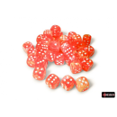Chessex Festive 12mm d6 Dahlia/white Dice Block (36)