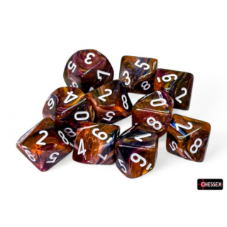 Chessex Festive Symphony white Set of Ten d10s