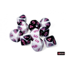 Chessex Gemini Ten d10 Sets - Black-White/pink