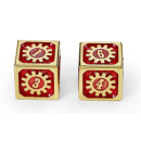 17mm Cogcraft Fidget 2D6 Set Emberforge Red and Gold