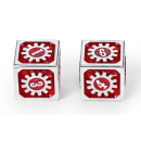 17mm Cogcraft Fidget 2D6 Set Vern-million Red and Silver