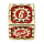 35mm Mythic Size Cogcraft Fidget D6 Emberforge Red and Gold