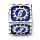 35mm Mythic Size Cogcraft Fidget D6 Tesla Blue and Silver