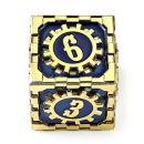 35mm Mythic Size Cogcraft Fidget D6 Vault Dweller Blue...