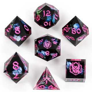 Captured Magic Sharp Edge Resin Dice Set Vintage Handbag (7)