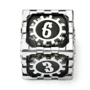 Mythic Size Cogcraft Fidget D6 Diesel Black and Silver