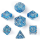 Solid Metal Cogcraft Polyhedral Dice Set Tesla Blue and Silver (7)