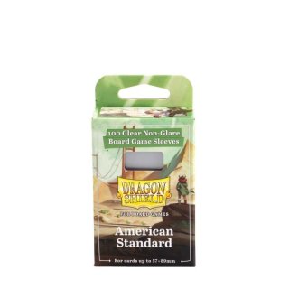Dragon Shield - Board Game Sleeves Clear/NonGlare: American Standard (100)