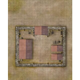 Savage Worlds: Weird Wars Rome - Map Frontier Fortress/Village Map (EN)