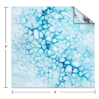 Monster Scenery: 3x3 Fuss Ice Floe/Frozen Tundra Adventure Mat