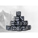 Conquest: Conquest Logo on Dark Grey Marbled Dice (24)