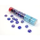 Chessex Crystal Dark Blue Iridized Gaming Stones (40+)