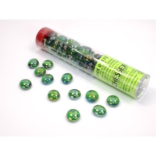 Chessex Crystal Green Iridized Gaming Stones (40+)