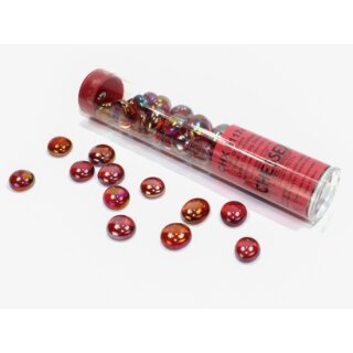 Chessex Crystal Red Iridized Gaming Stones (40+)