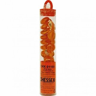 Chessex Orange Catseye Gaming Stones (40+ stones per tube)
