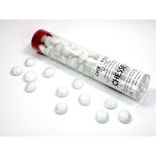Chessex White Opal Gaming Stones (40+ stones per tube)