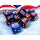 Chessex 16mm WWII Dice United States Gemini Blue-Red/White (12)