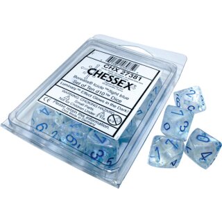 Chessex Borealis Icicle/light blue Luminary Set of Ten d10s