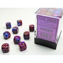 Chessex Dice Sets Blue-Purple/Gold Gemini 12mm d6 (36)