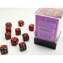 Chessex Dice Sets Purple-Red/Gold Gemini 12mm d6 (36)